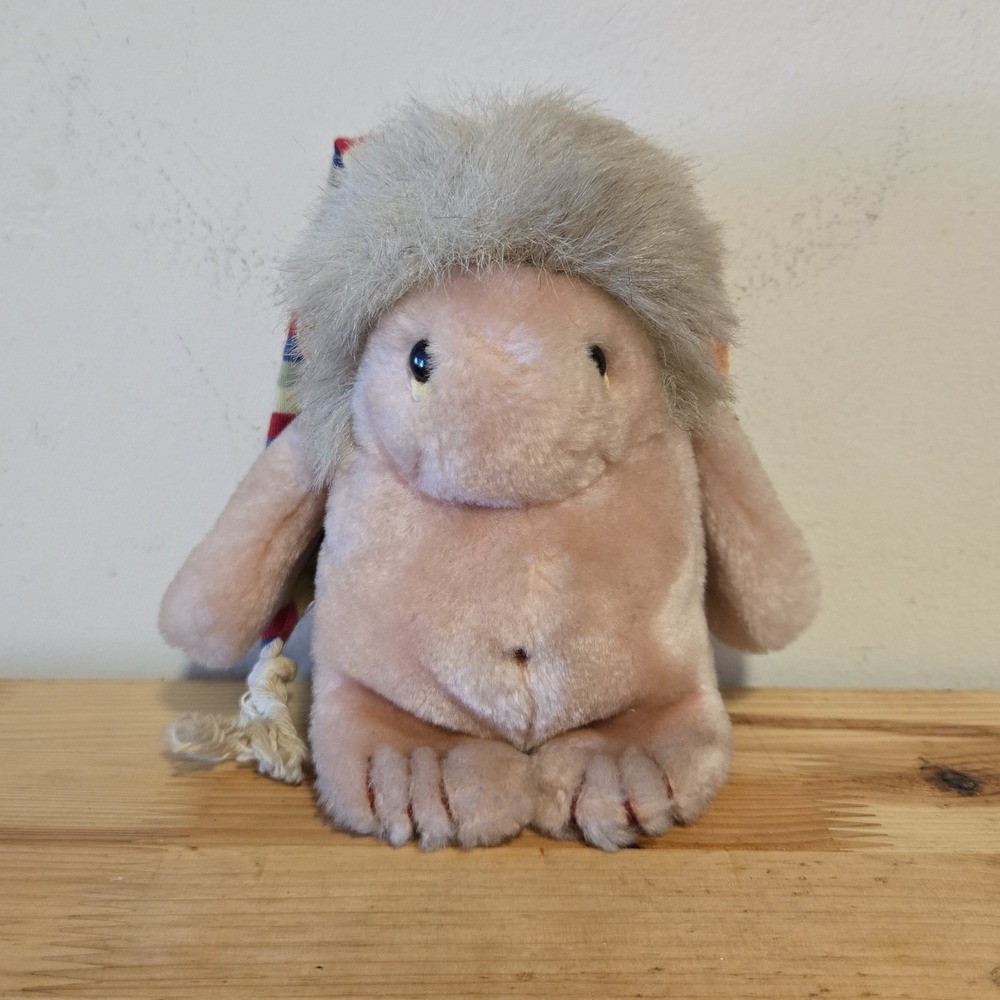 Vintage GUND 1981 Noah The Gnome Troll Elf Striped Hat Cap Stuffed Plush Toy